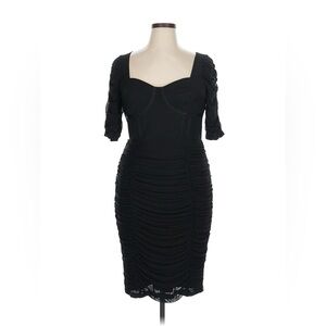 CityChic NWT Elegant Black Ruched Dress